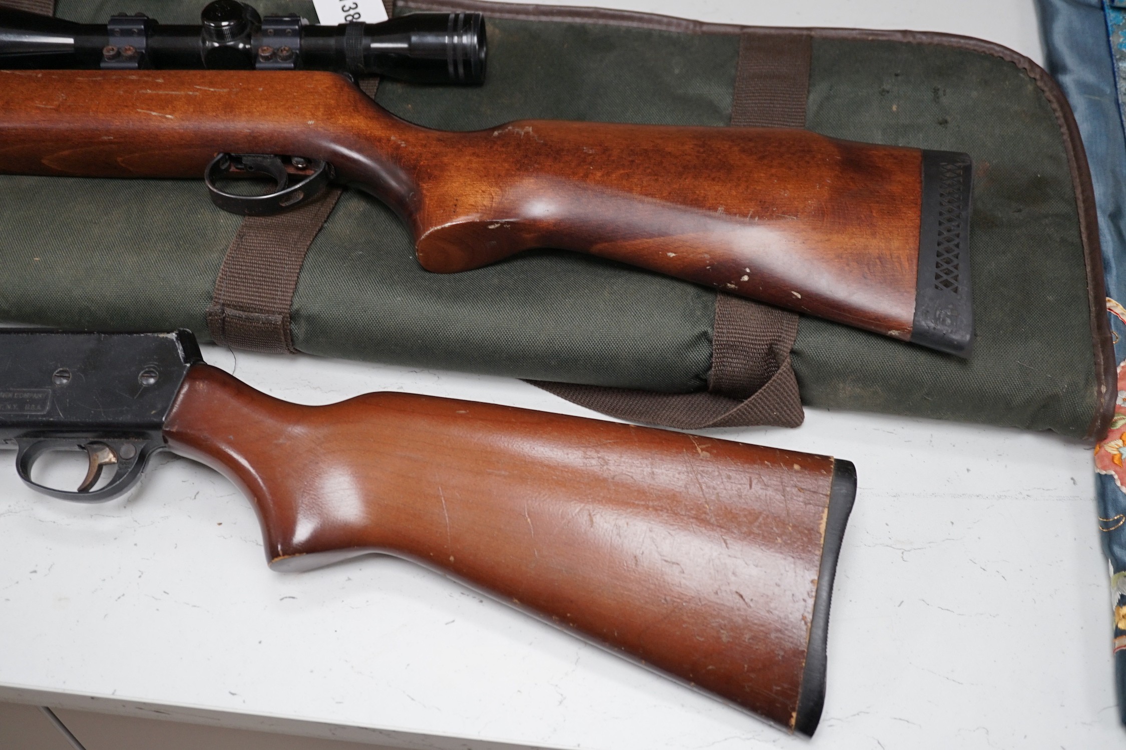 A BSA air rifle together with another
